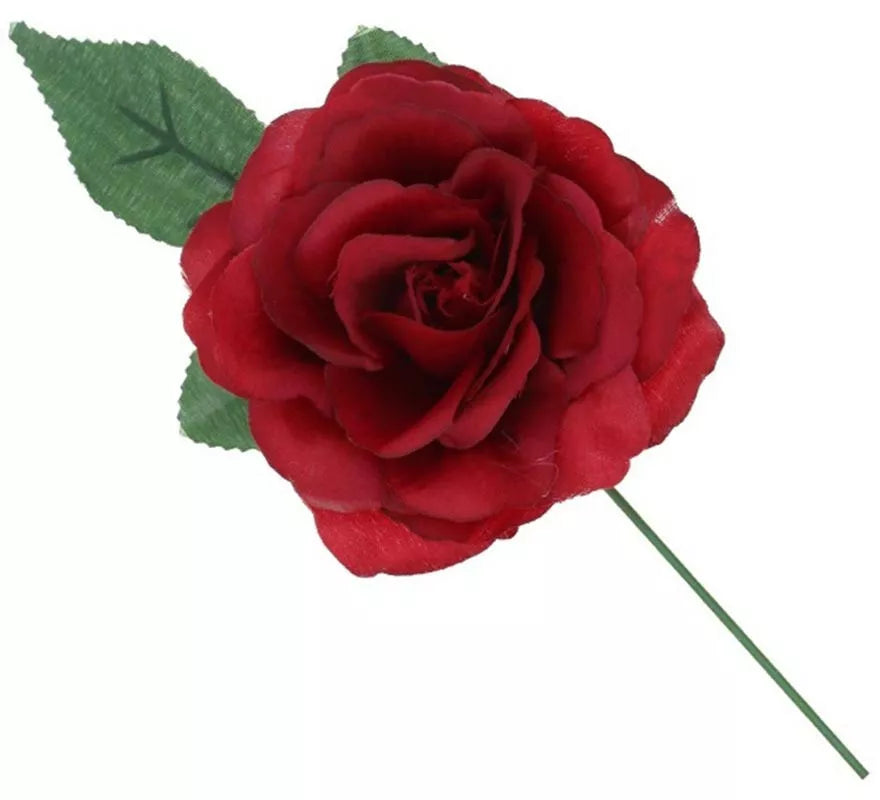 Rosa de Sevillana o Chulapa con varilla de 13 cm en varios colores