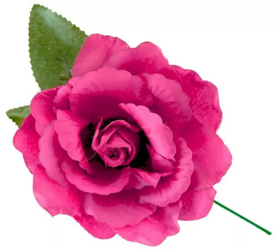 Rosa de Sevillana o Chulapa con varilla de 13 cm en varios colores