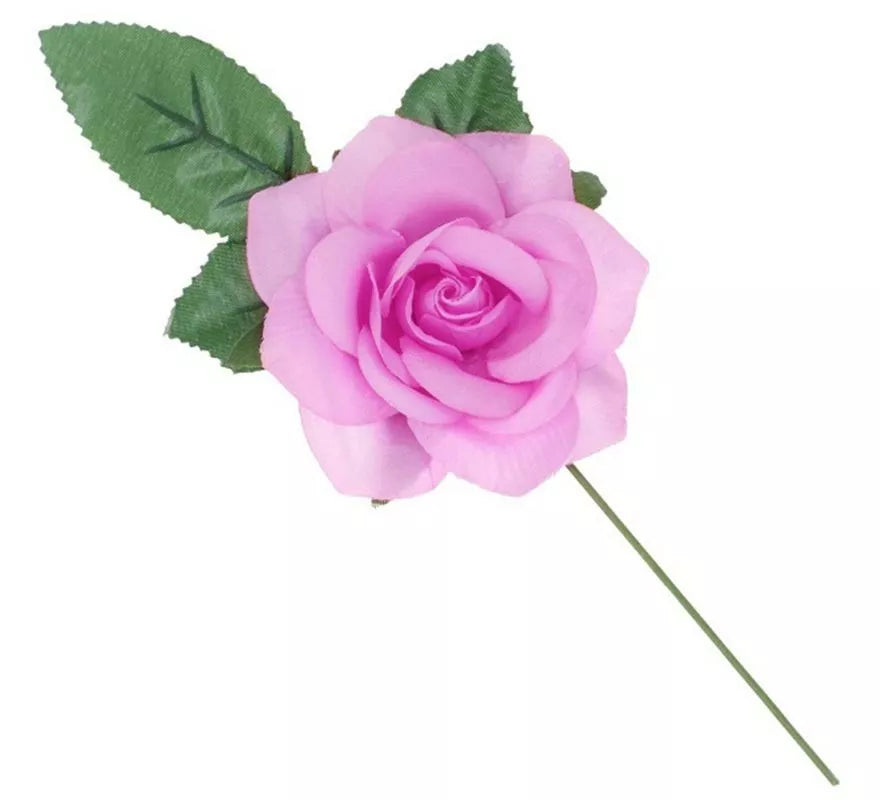Rosa de Sevillana o Chulapa con varilla de 13 cm en varios colores