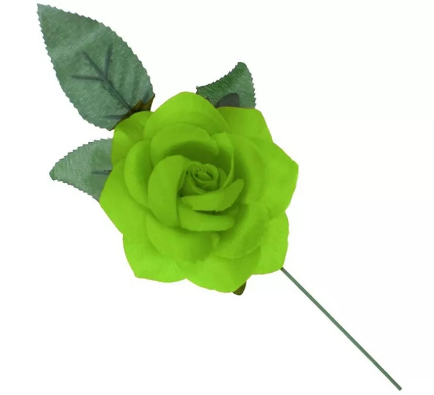 Rosa de Sevillana o Chulapa con varilla de 8 cm en varios colores