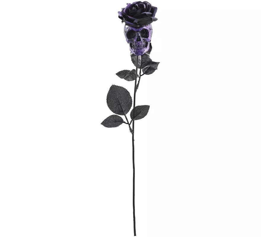 Translation missing: en.Rosa negra con Calavera morada