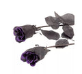 Rosa negra con purpurina morada para Halloween