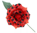 Rosa Sevillana con Lunares Negros y Varilla 15 cm en varios colores