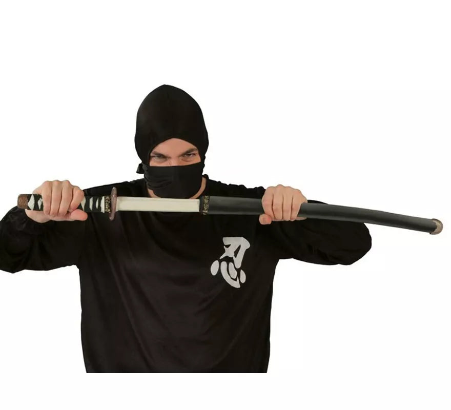 Sable de Japonés o Espada Ninja negra de 76 cm con funda