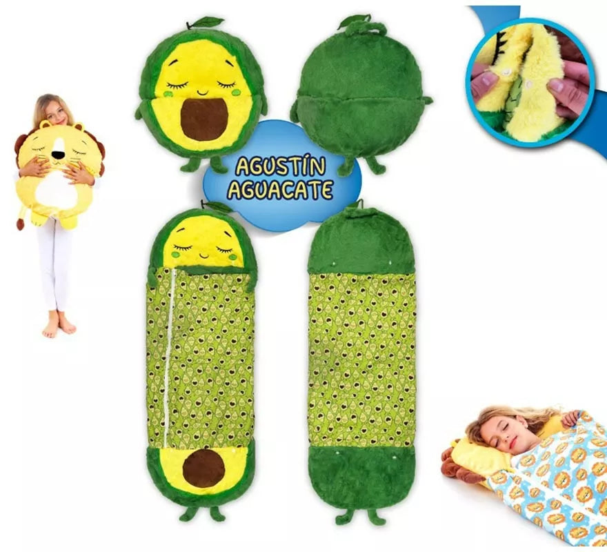 Saco de Dormir Agustín Aguacate con cojín de 165 cm