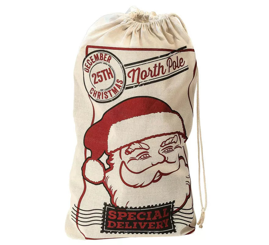 Saco Santa Claus de Yute de 50X80 cm
