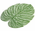Salvamantel Hoja verde de PVC de 45 cm