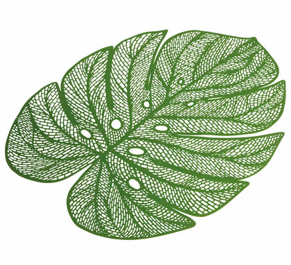 Salvamantel Hoja verde de PVC de 45 cm