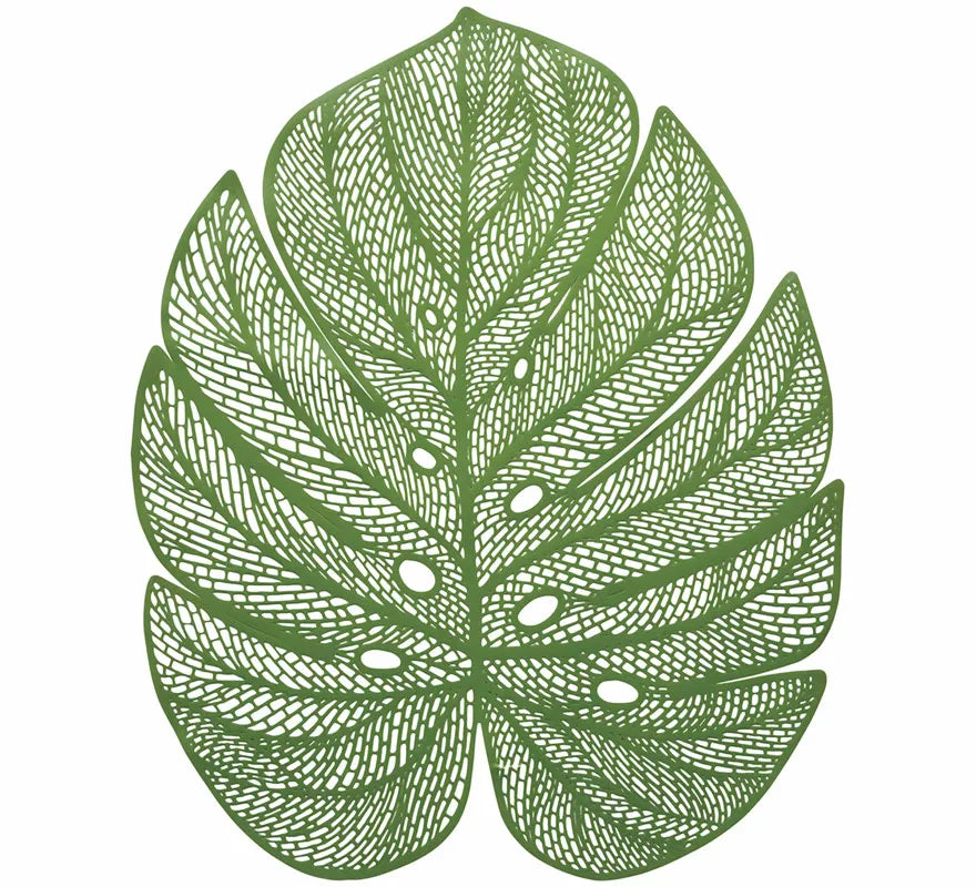Salvamantel Hoja verde de PVC de 45 cm