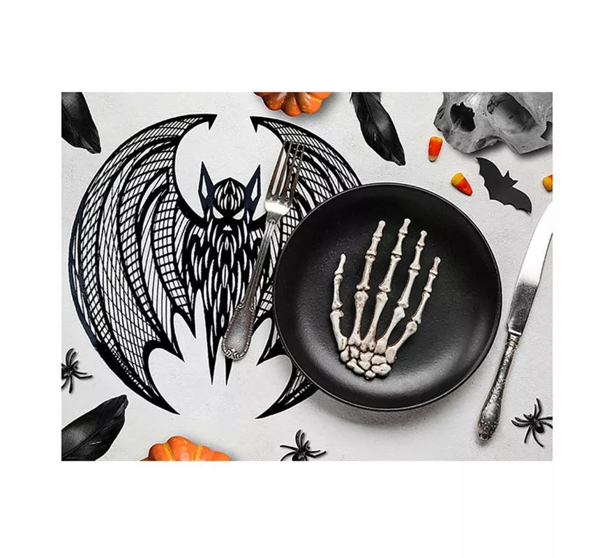 Salvamantel murciélago negro de pvc de 38 cm