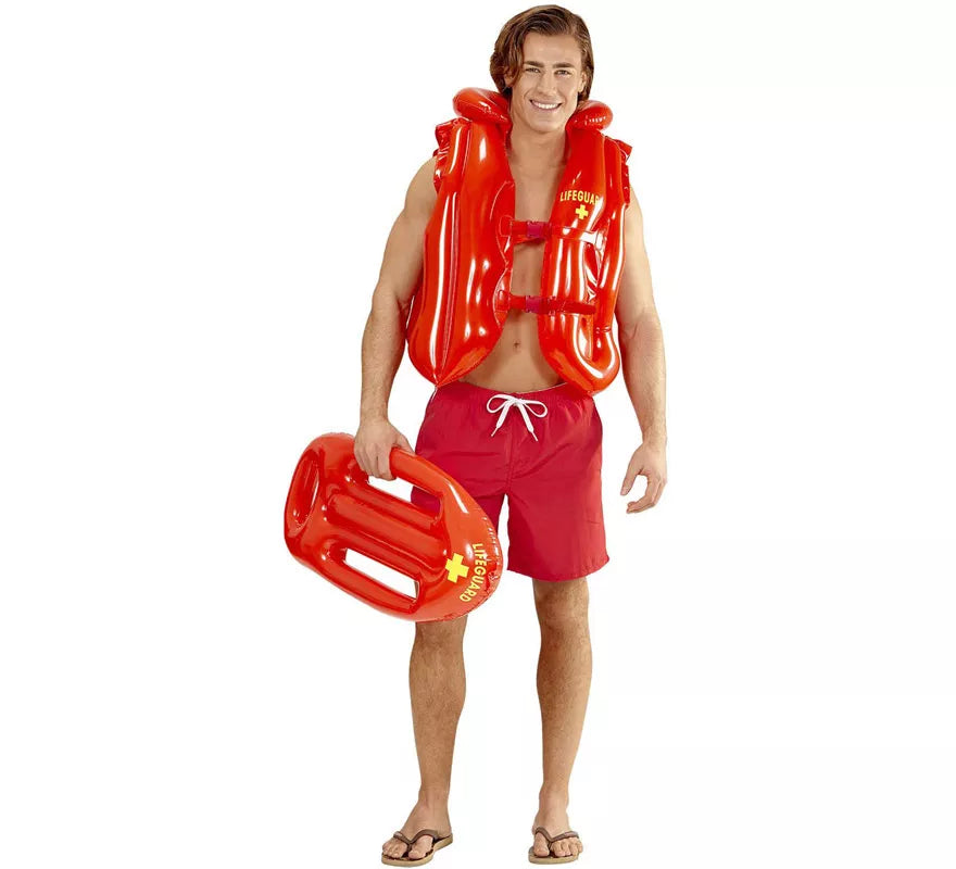 Translation missing: en.Salvavidas Hinchable Rojo de Socorrista o Vigilante de la Playa de 73 cm