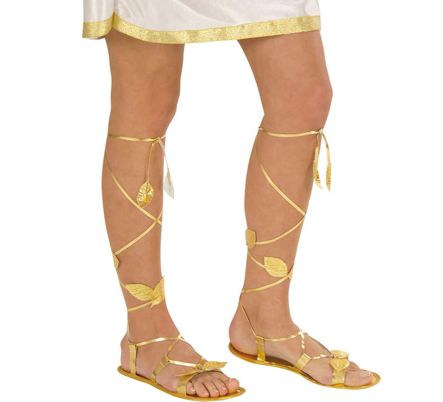 Sandalias Doradas de Diosa Griega o Romana