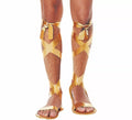 Sandalias Romanas doradas con Cintas de 29 cm para hombre
