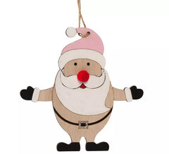 Wooden Santa Pendant of 12 cms