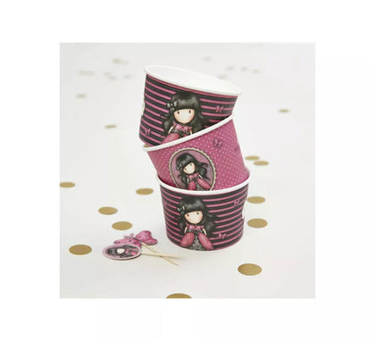 Santoro Gorjuss Ladybird Recipientes de papel para chucherías y adornos, Rosa, paquete de 8 con 2 di