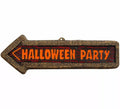 Señal 'Halloween Party' Fluorescente de 56x17 cm