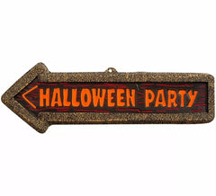 56x17cm Fluorescent 'Halloween Party' Sign
