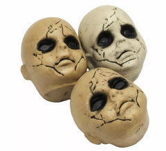 Set of 3 Horror Heads of 10 cm