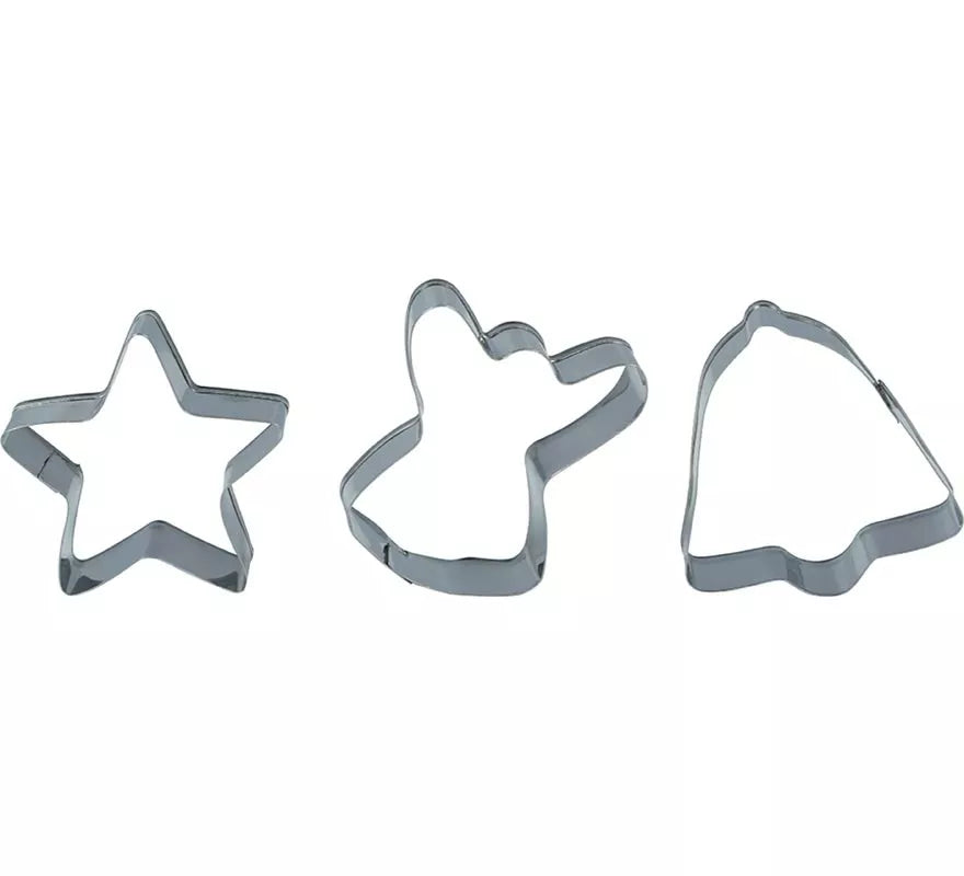 Translation missing: en.Set de 3 Moldes Metálicos Navideños para Galletas de 5 cm