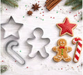 Set de 3 Moldes Metálicos Navideños para Galletas de 9 cm