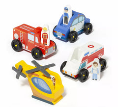 Set of 4 Wooden Trucks