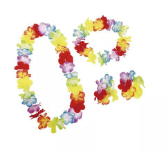 Hawaiian set: Crown, necklace and bracelets