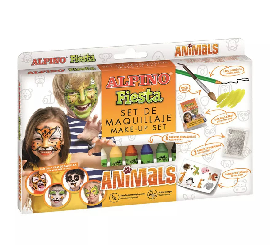 Translation missing: en.Set de Maquillaje Animales Fiesta en colores surtidos de 6 unidades de 5 grs