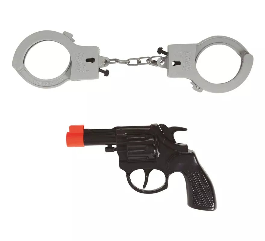 Translation missing: en.Set de pistola revolver con esposas