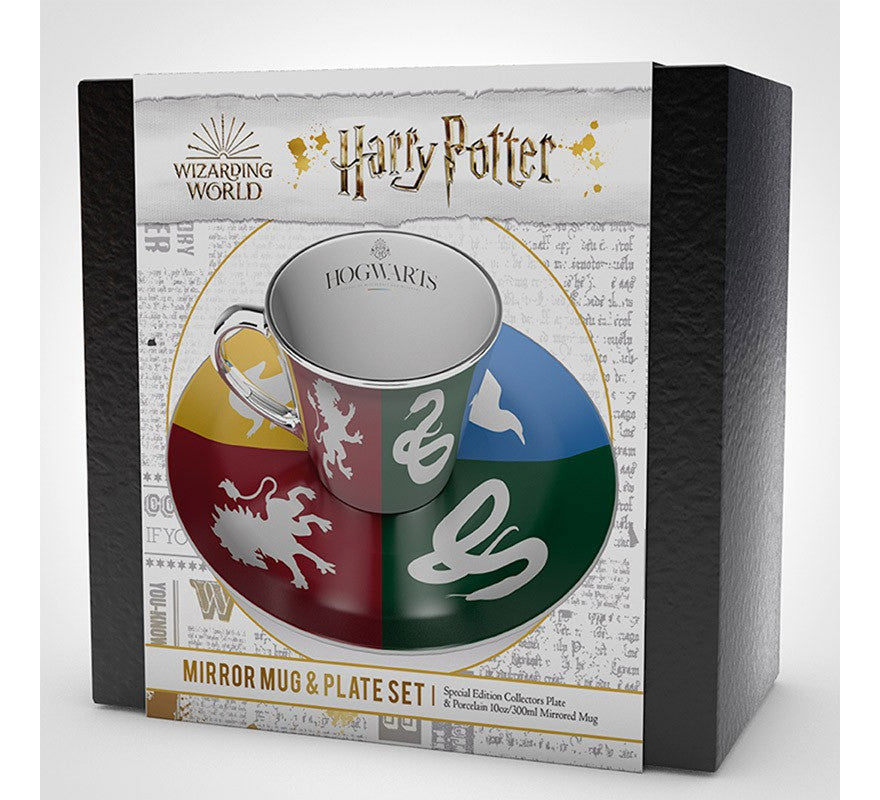 Set de Taza y Plato de Café Harry Potter Hogwarts