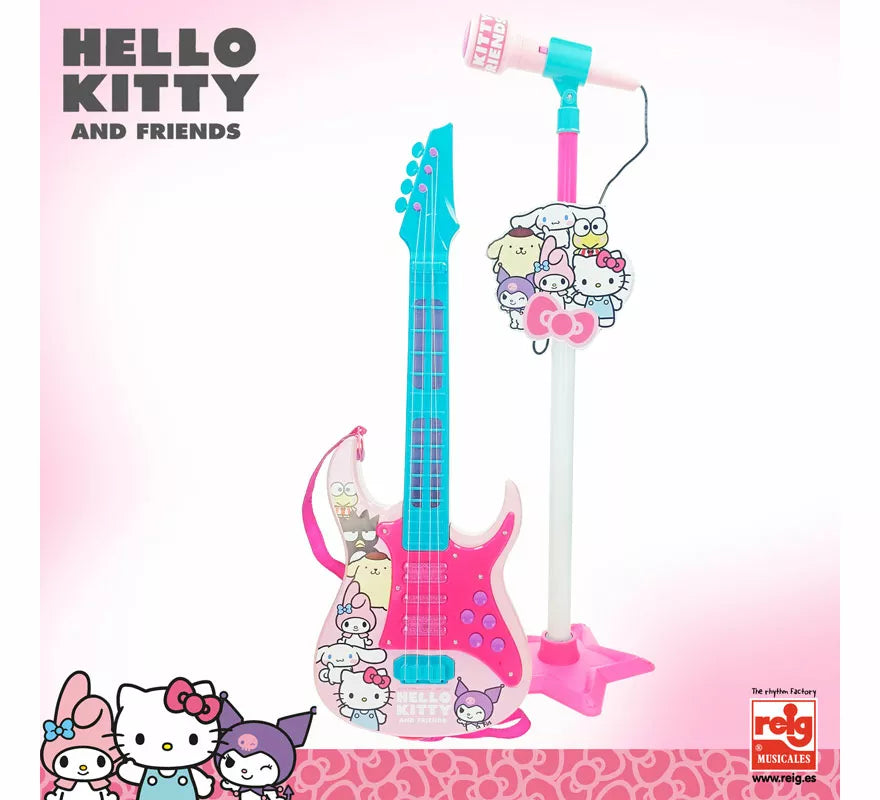 Translation missing: en.Set Guitarra y Micrófono Hello Kitty con Funciones