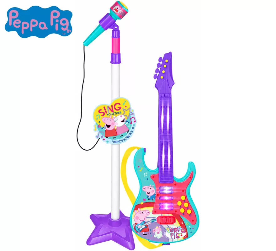 Translation missing: en.Set Guitarra y Micrófono Peppa Pig con Funciones