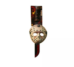 Jason mask and machete set Friday the 13th Hallloween