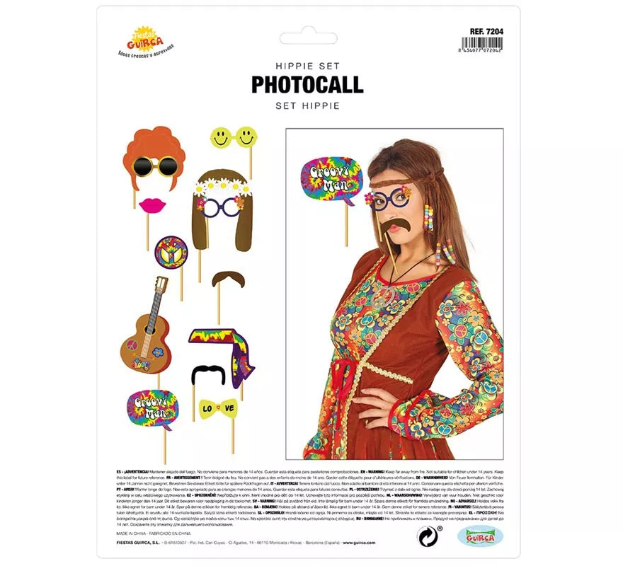 Translation missing: en.Set para Photocall hippie 12 Pcs