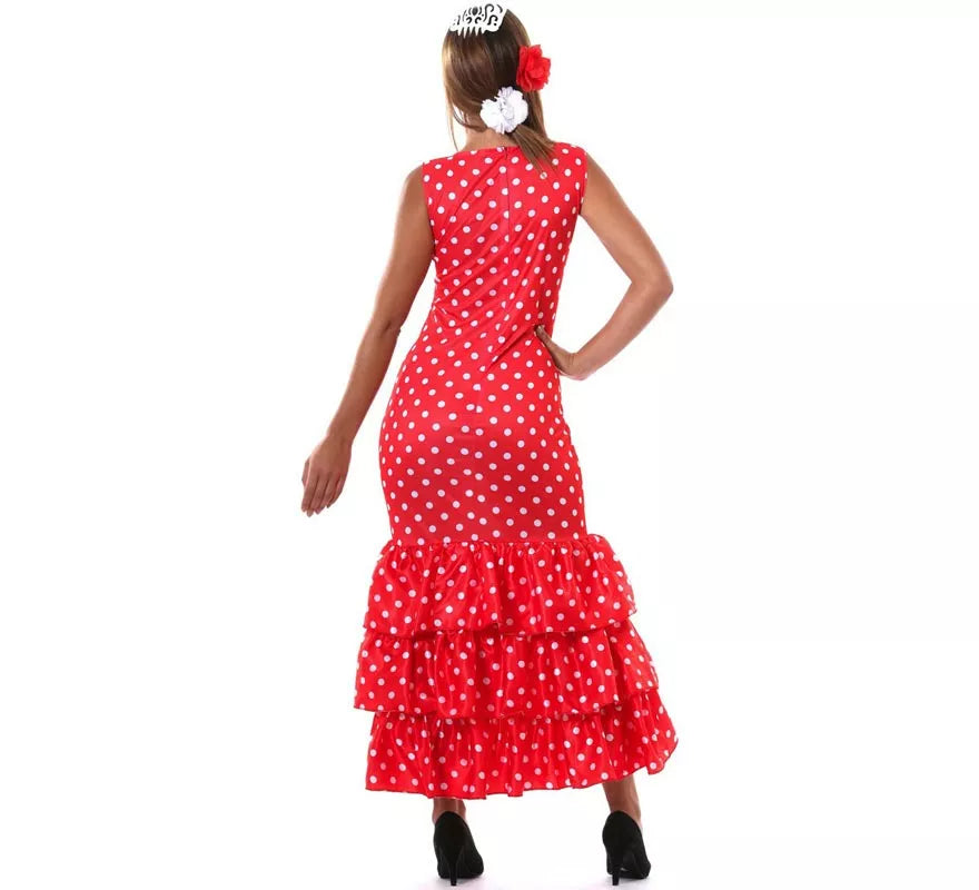 Sevillana Roja para mujer adulta
