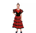 Sevillana rojo con borde negro para niña