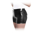 Short negro brillante para mujer