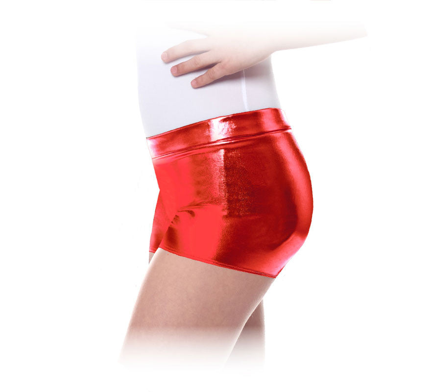 Short rojo oscuro para niña