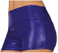 Shorts Metálicos azul corto para mujer