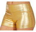 Shorts Metálicos dorado corto para mujer