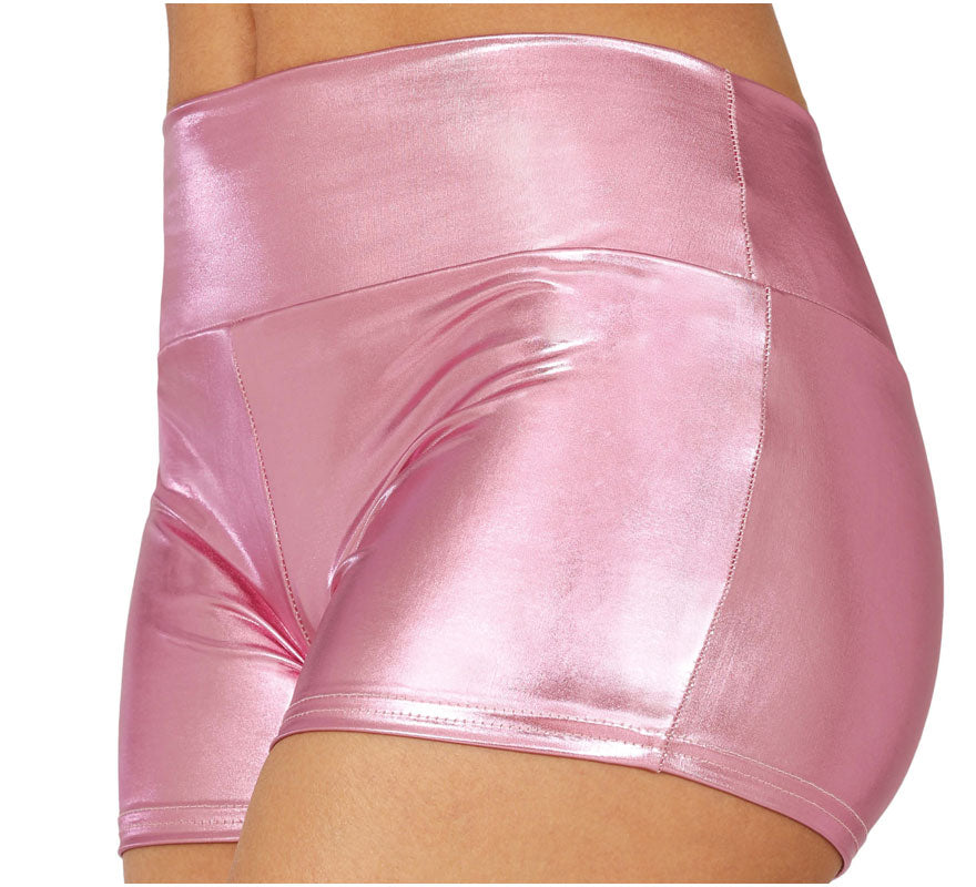 Translation missing: en.Shorts Metálicos rosa corto para mujer