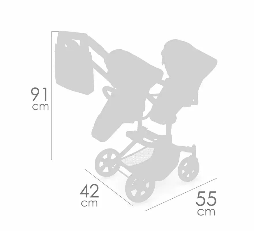 Translation missing: en.Silla de Muñecas de hasta 52 cm Gemelar Plegable Multiposición