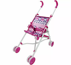 Basic blue and pink umbrella stroller for dolls
