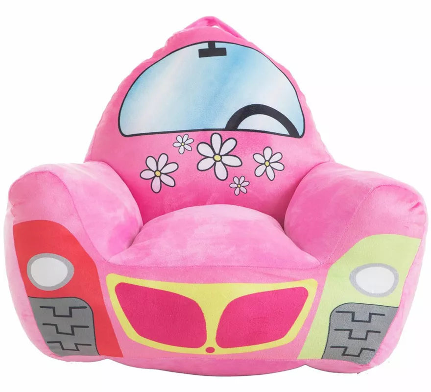 Translation missing: en.Sillón Coche Flores rosa infantil de 52x48x51 cm