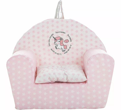 Sillón Unicornio infantil de 44x34x53 cm
