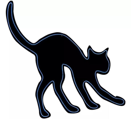 Silueta de Gato Fluorescente 44x36 cm