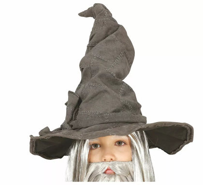 Sombrero Alto de Brujo Gris Infantil