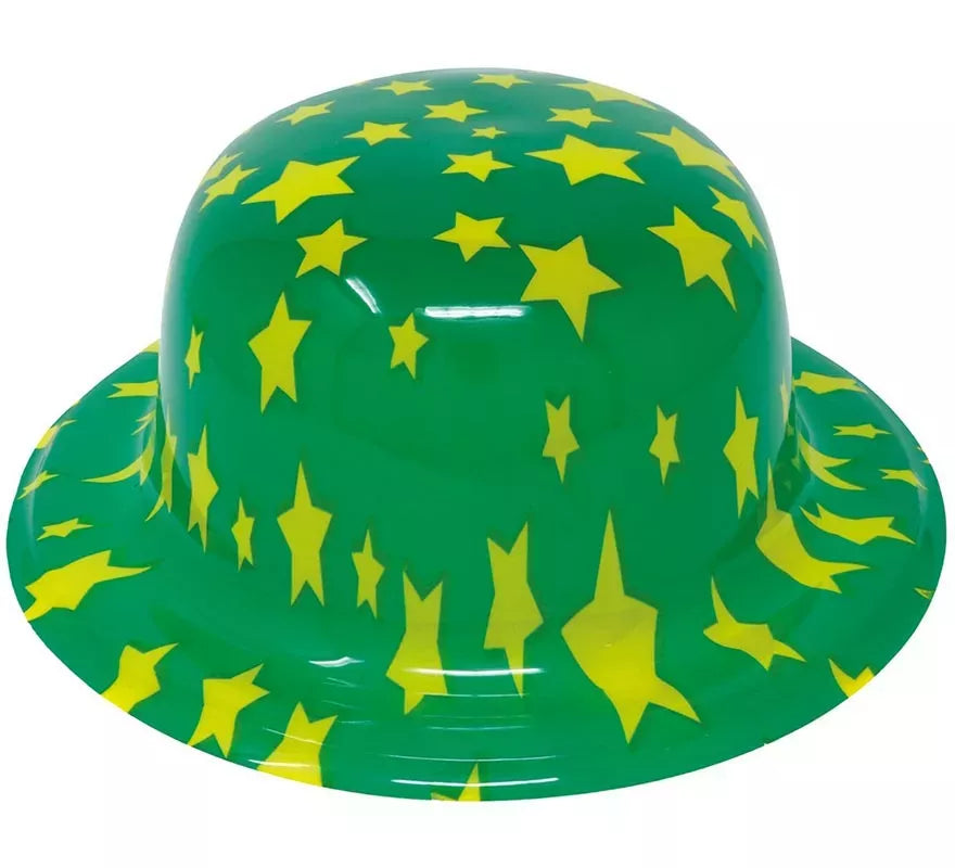Sombrero bombín de plástico decorado