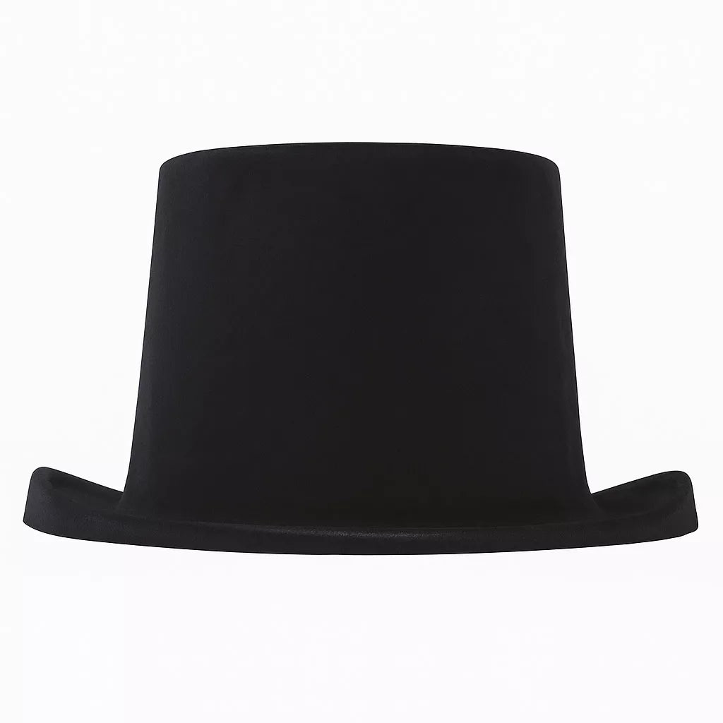 Sombrero Chistera flocado negro para niños