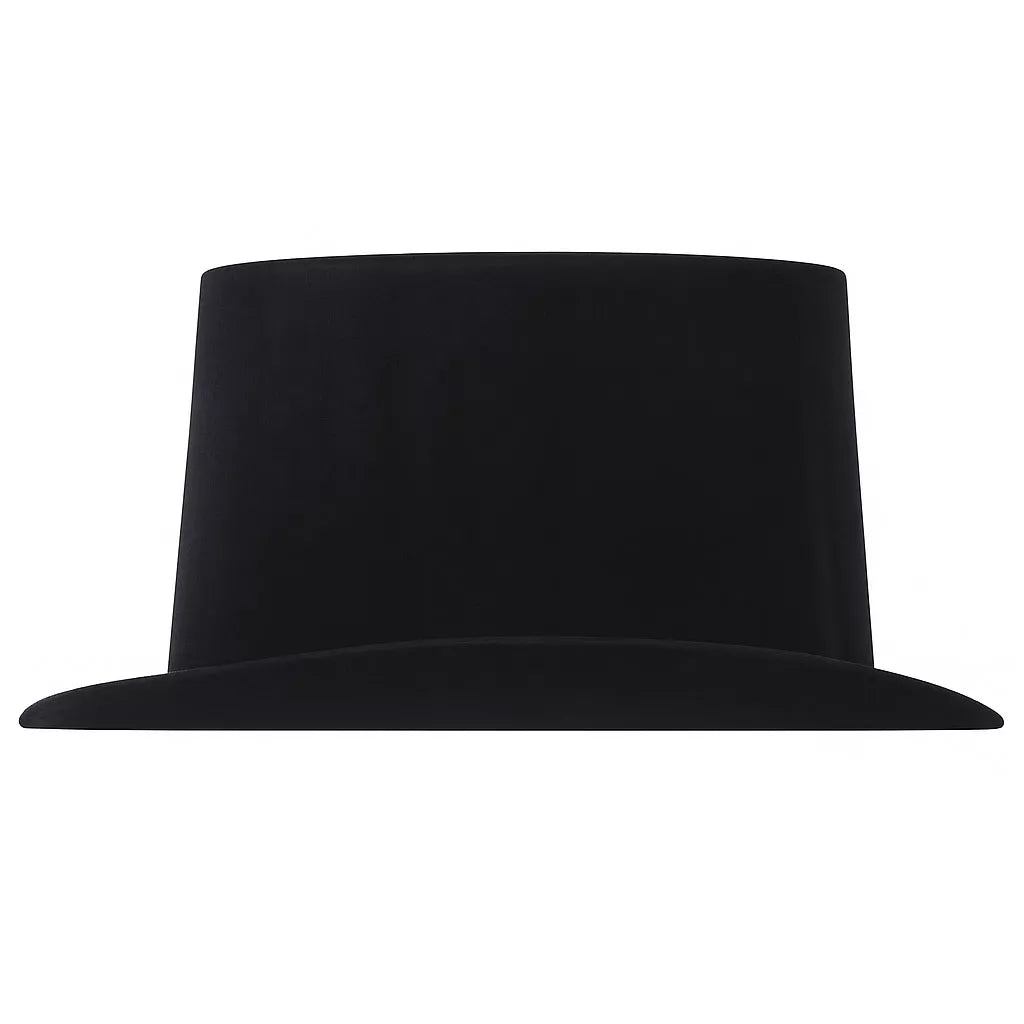 Sombrero Chistera flocado negro para niños