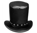 Sombrero Chistera Simil piel negro